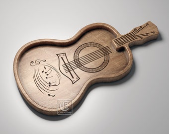 Guitar Tray 4 - Files for CNC (svg, dxf, eps, ai, pdf, stl)