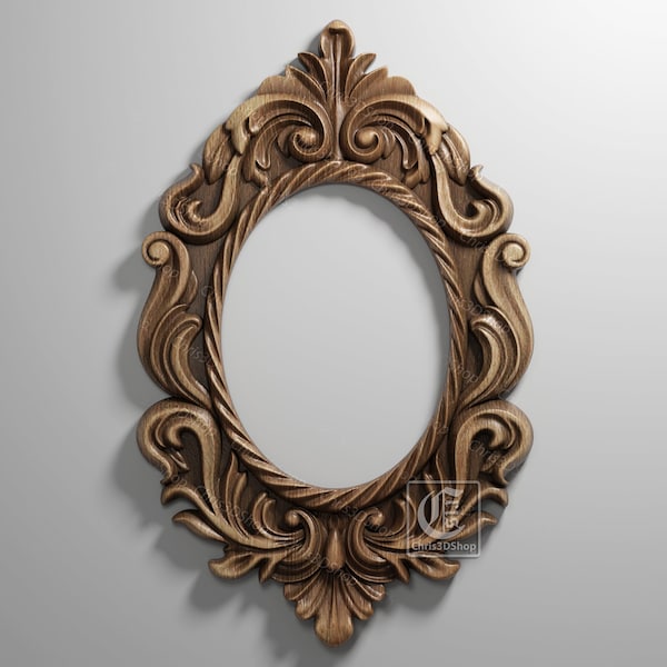 Baroque Style Frame - 3D STL Datei für CNC