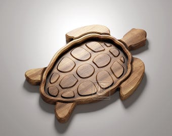 Turtle Tray Vector Version - Digital Files for CNC Router (svg, dxf, eps, ai, pdf)