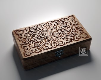 V-Carved Rectangular Jewelry Box 2- Files for CNC and 3D Printer