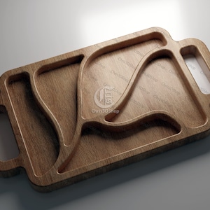 Serving Tray 4 - Files for CNC (Svg, Dxf, Eps, Pdf, Ai, STL)