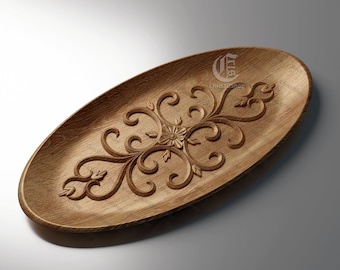 Decorative Tray / Plate - 3D STL files for CNC and 3D Printer