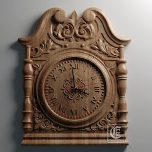 Wall Clock 14 - 3D STL file for CNC