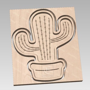 Cactus Tray - Digital Files for CNC Router (svg, Dxf, Eps, Ai, Pdf) - Etsy