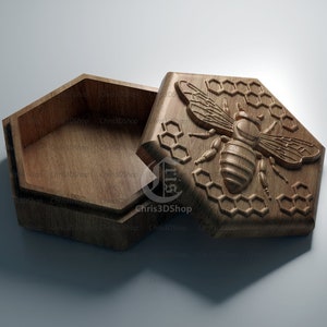 Bienen Schmuckkästchen - Dateien für CNC und 3D Drucker