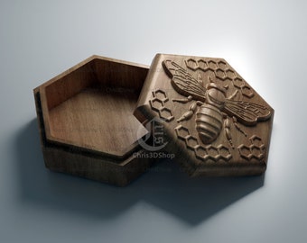 Bee Jewelry Box - Files for CNC and 3D Printer