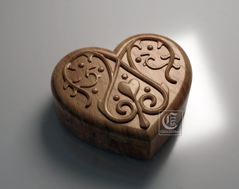 Heart Jewelry Box 2 - Files for CNC and 3D Printer
