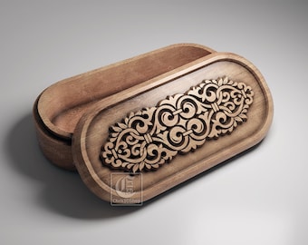 V-Carved Jewelry Box 5 - CNC Files (svg, dxf, eps, ai, pdf, stl)