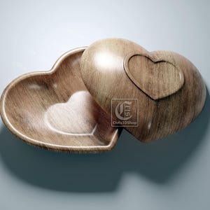 Heart Shaped Bowl - STL model for CNC