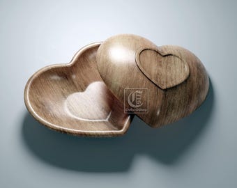 Heart Shaped Bowl - STL model for CNC