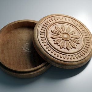 Round Jewelry Box - Files for CNC and 3D Printer