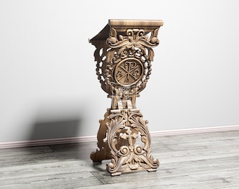 Portable Foldable Analogion  / Lectern - Digital files for CNC Router in STL format