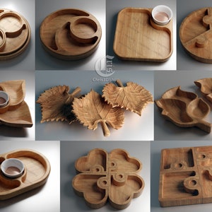 10 Trays Pack - 3D STL and Vector Files for CNC Routers