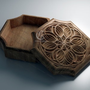 V-carved Jewelry Box - Files for CNC and 3D Printer