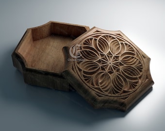 V-carved Jewelry Box - Files for CNC and 3D Printer