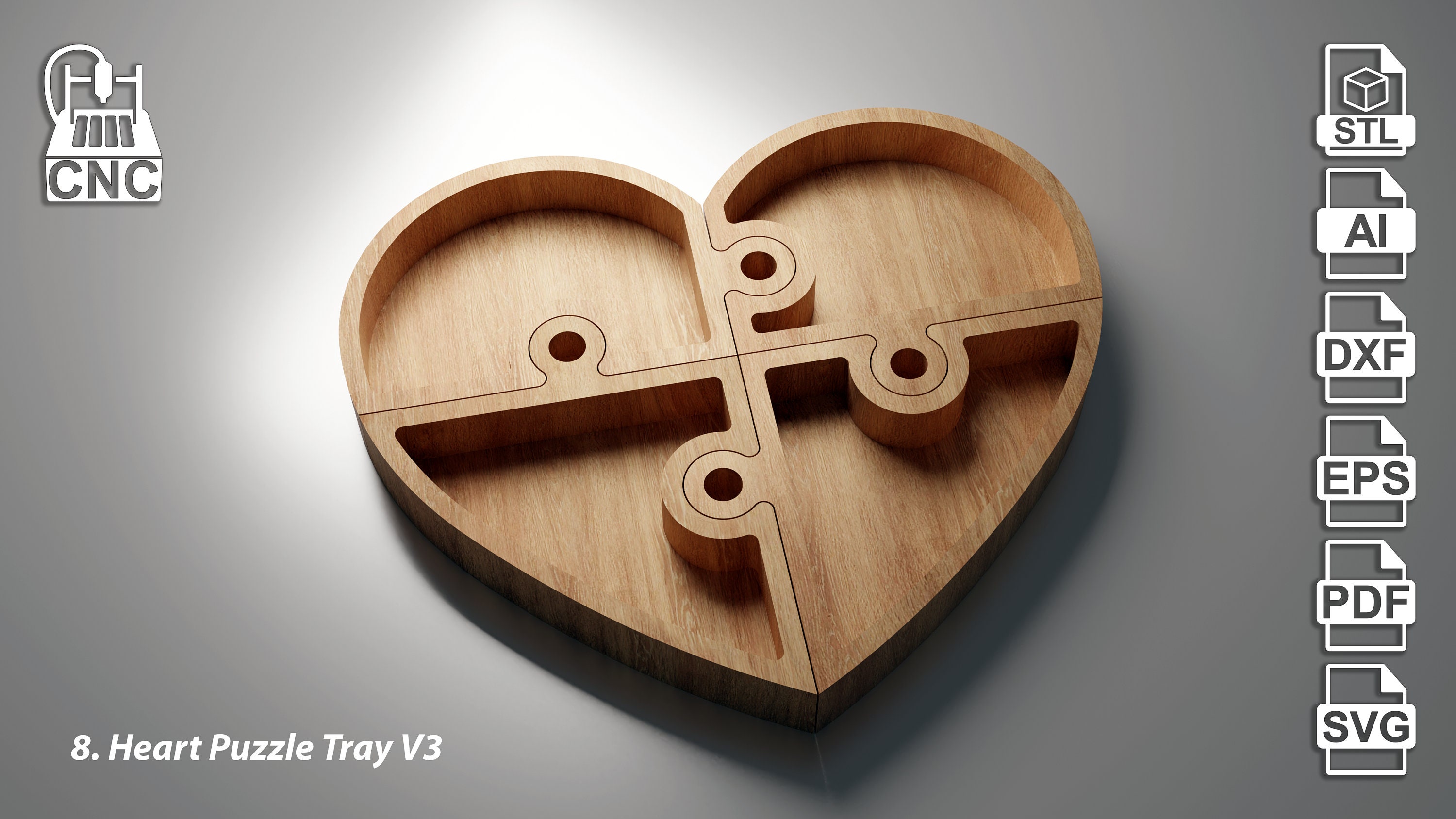 10 Trays Pack V2 Files for CNC 4 STL 6 STL Dxf Svg Etsy