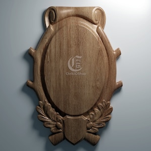 Trophy Mounting Plaque 6 - 3D STL Files for CNC