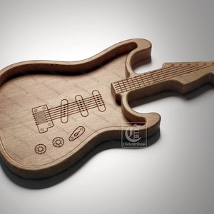 Gitaar lade 3 - 3D STL-bestand en vectorbestanden (Svg, Dxf, Eps, Pdf, Ai) voor CNC en 3D-printers