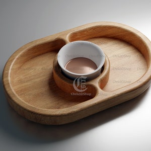 Oval Shaped Tray - 3D STL file and vector files - Dxf, Svg, Eps, Pdf, Ai for CNC