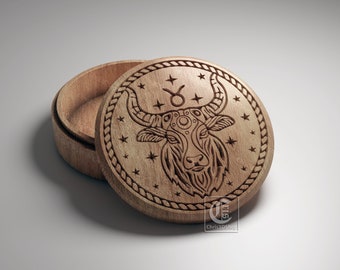 Taurus Zodiac Sign V-Carved - Digital Files for CNC Router