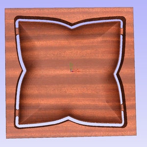 Flower Shaped Tray 3D STL Model for CNC image 5