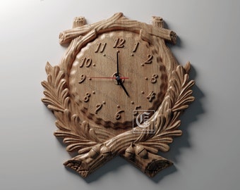 Wall Clock 15 - 3D STL file for CNC