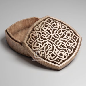 V-Carved Knot Jewelry Box 3 - Digital Files for CNC Router