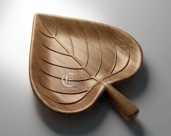 Leaf Shaped Tray - 3D STL Files for CNC and 3D Printer