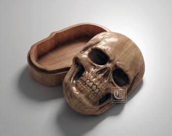 Skull Jewelry Box - Digital Files for CNC Router