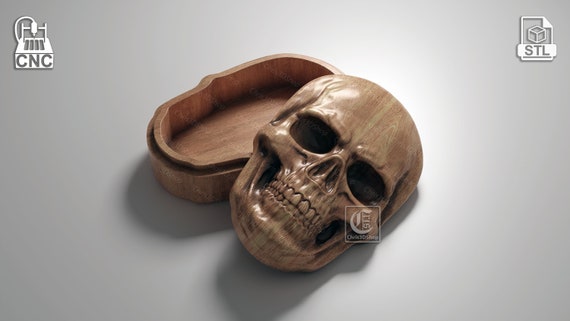 Skull Jewelry Box - Digital Files for CNC Router