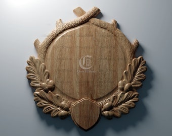 Trophy Mounting Plaque 3 - 3D STL Files for CNC