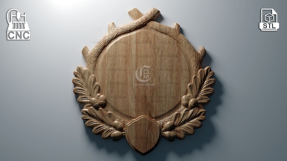 Trophy Mounting Plaque 3 - 3D STL Files for CNC