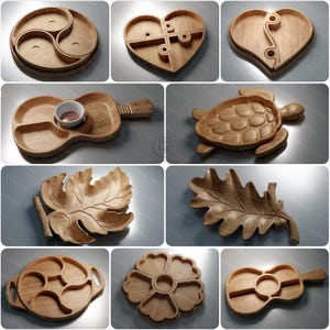 Paquete de 10 bandejas V2 - Archivos para CNC (4 STL, 6 STL, DXF, SVG, EPS, PDF, AI)
