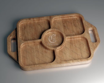 Bandeja de servicio: archivos 3D STL y vectoriales para CNC (stl, dxf, svg, eps, ai, pdf)