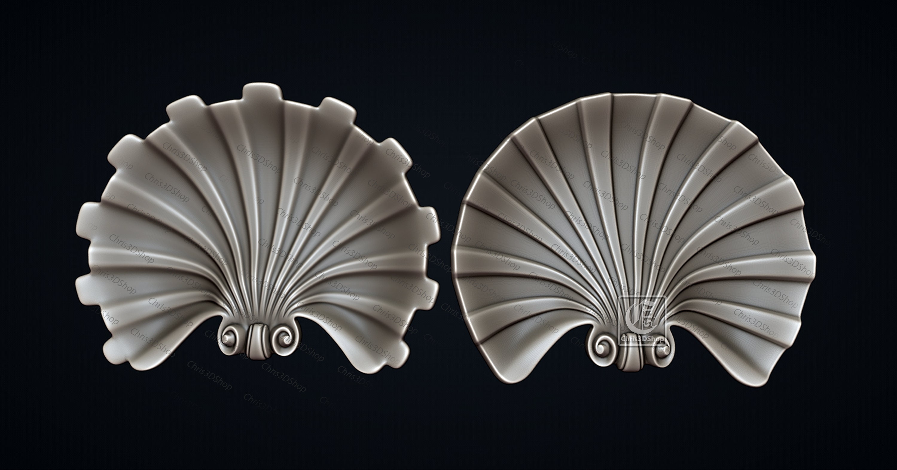 Decorative Tray / Bowl - 3D STL files for CNC and 3D Printer