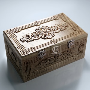 Boîte en bois - Fichiers pour CNC (svg, dxf, eps, ai, pdf)