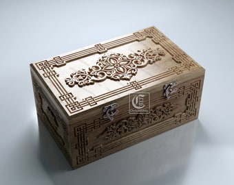 Wooden Box - Files For CNC (svg, dxf, eps, ai, pdf)