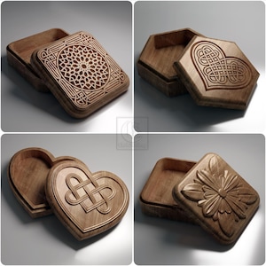 Pacchetto di scatole per gioielli V2 - File per CNC e stampante 3D