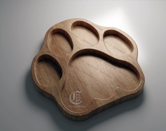 Paw Tray - Files for CNC and 3D Printer (stl, dxf, svg, eps, ai, pdf)