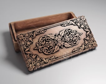 V-carved Rectangular Jewelry Box - Digital Files for CNC Router (svg, dxf, eps, ai, pdf)
