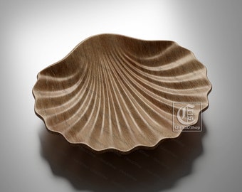 Seashell Tray - 3D STL Model for CNC Routers