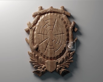 Trophy Mounting Plaque 11 - 3D STL Files for CNC