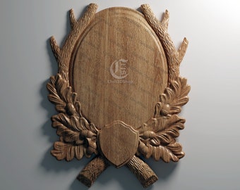 Trophy Mounting Plaque 4 - 3D STL Files for CNC