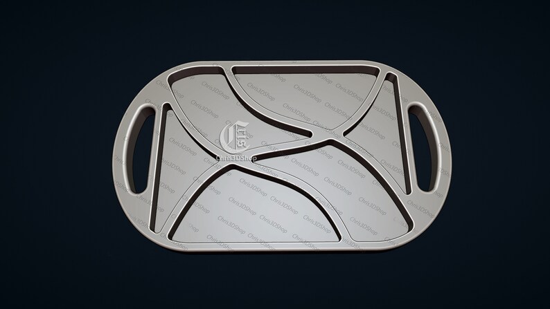 Oval Serving Tray 4 Files for CNC Svg, Dxf, Eps, Pdf, Ai, STL image 2