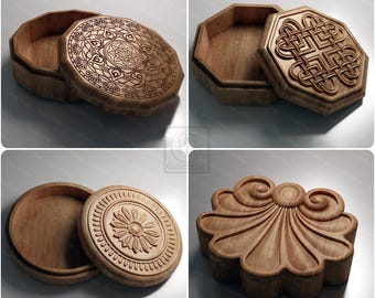 Jewelry Boxes Pack - Files for CNC and 3D Printer