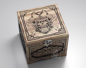 Wooden Box 5 - Files For CNC (svg, dxf, eps, ai, pdf)