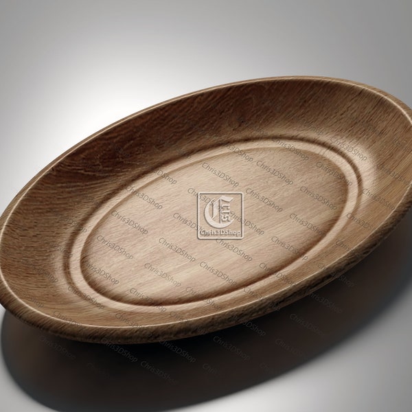 Oval Bowl - 3D STL Files for CNC
