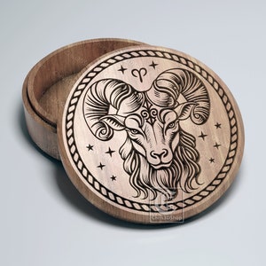 Znak zodiaku Baran V-wyrzeźbiony - pliki cyfrowe dla routera CNC