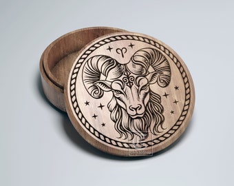 Aries Zodiac Sign V-Carved - Digital Files for CNC Router