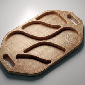 Serving Tray v3 -  3D STL file and vector files (Dxf, Svg, Eps, Pdf, Ai) for CNC
